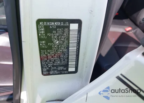 2013 Nissan Juke Sl из США, поврежденный, VIN JN8AF5MVXDT225377